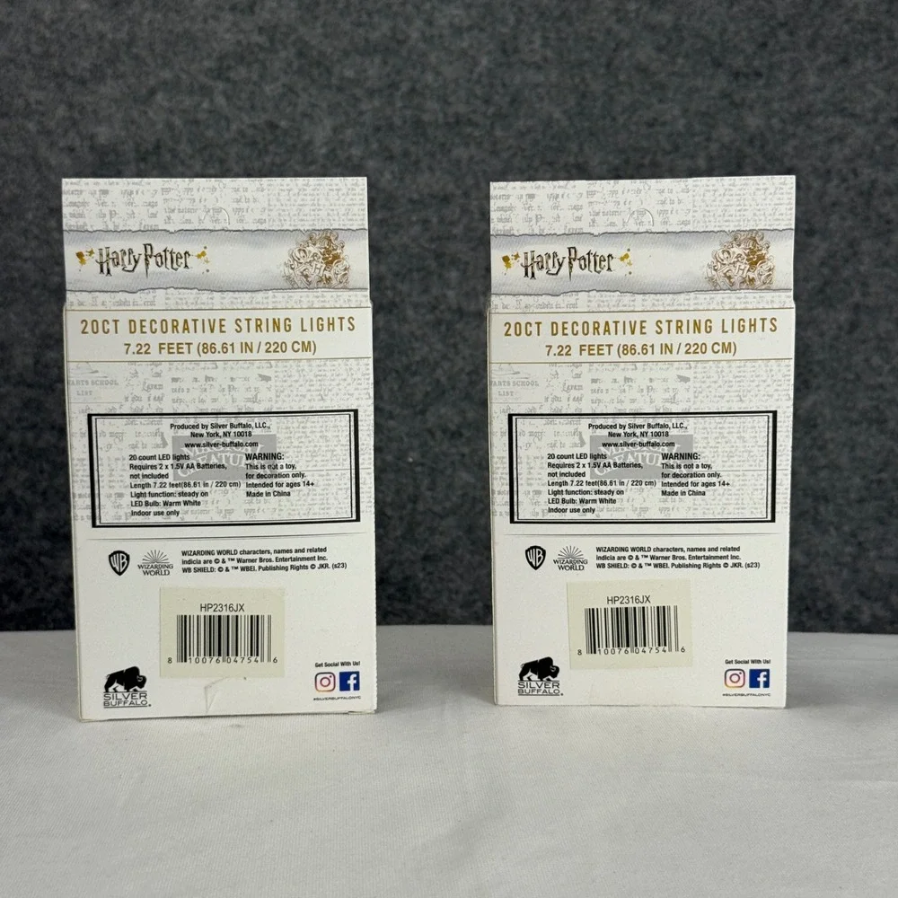 Harry Potter 20ct Decorative String Lights Set of 2 Wizarding World LED‎ 7.22ft